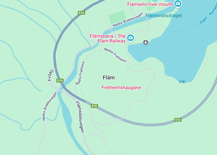 Map of Flåm, Norway