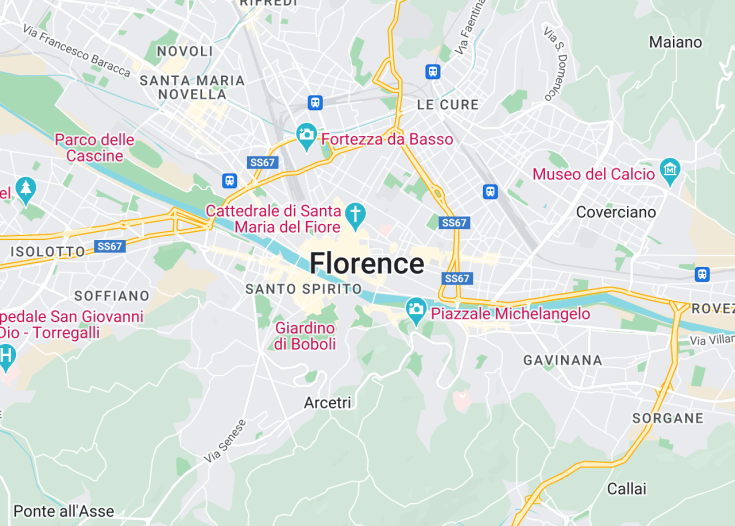 Map of Florence, Italy