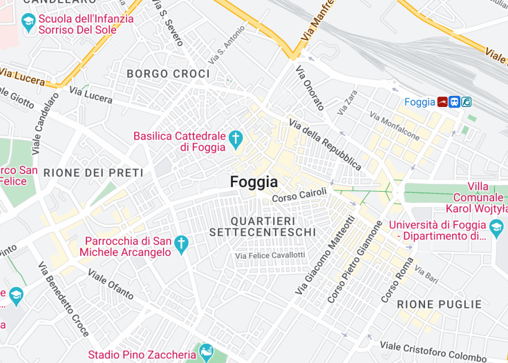 Map of Foggia, Italy