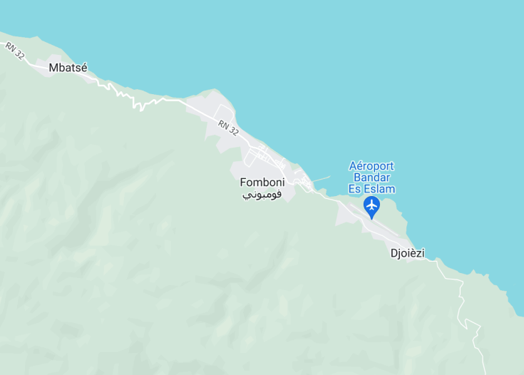 Map of Fomboni, Comoros