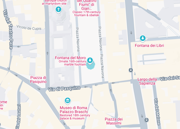 Map of Fontana del Moro, Rome