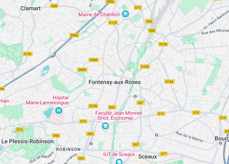 Map of Fontenay-aux-Roses, France