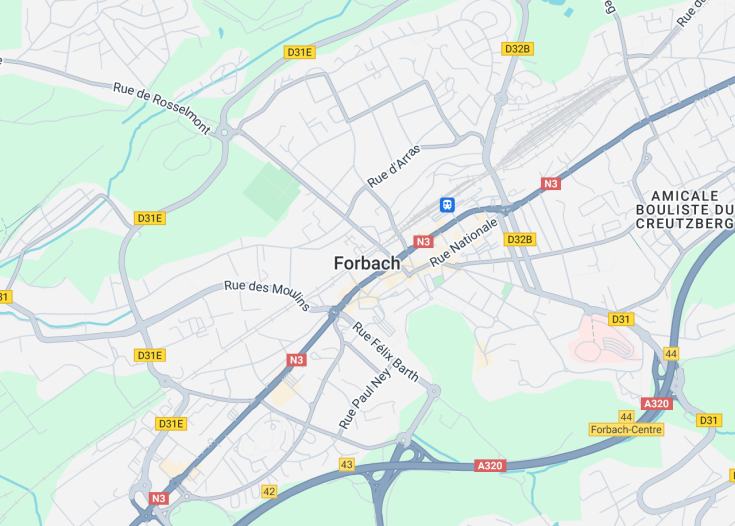 Map of Forbach, France