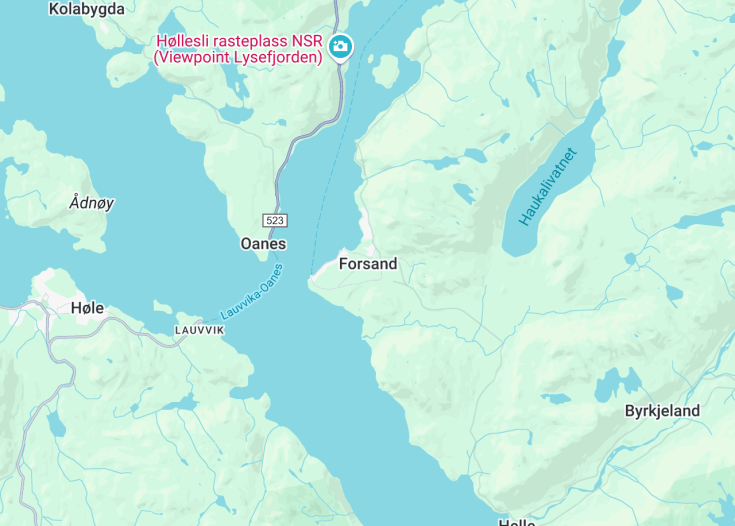 Map of Forsand, Norway