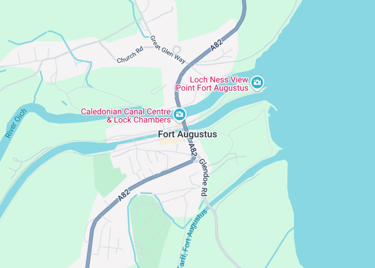 Map of Fort Augustus, Scotland (United Kingdom)