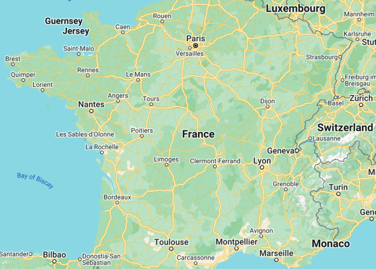 Map of France, 