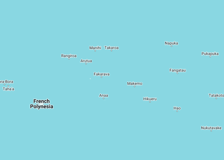 Map of French Polynesia (France), 