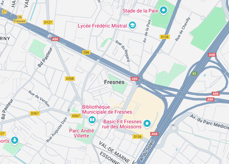 Map of Fresnes, France