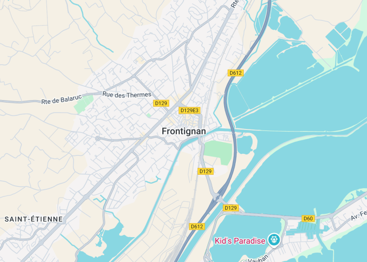 Map of Frontignan, France