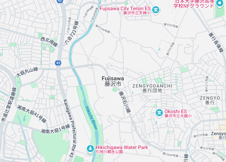 Map of Fujisawa, Japan