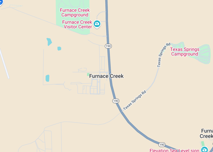 Map of Furnace Creek, California (USA)