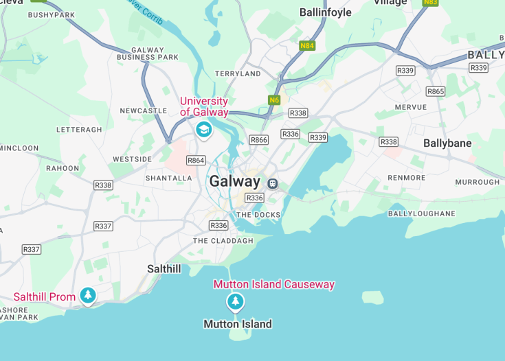 Map of Galway, Ireland