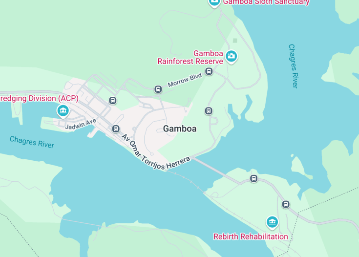 Map of Gamboa, Panama