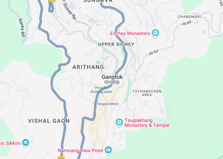 Map of Gangtok, India