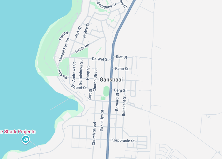 Map of Gansbaai, South Africa