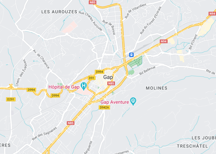 Map of Gap, France