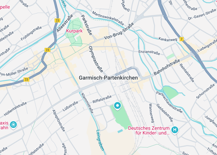 Map of Garmisch-Partenkirchen, Germany