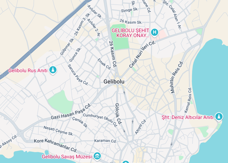 Map of Gelibou, Turkey