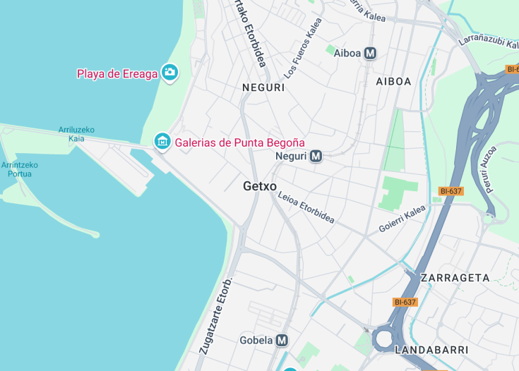 Map of Getxo, Spain