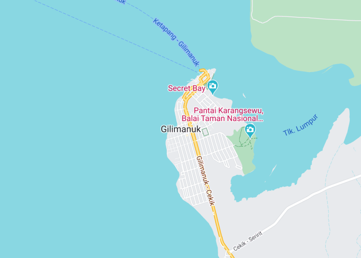 Map of Gilimanuk, Indonesia