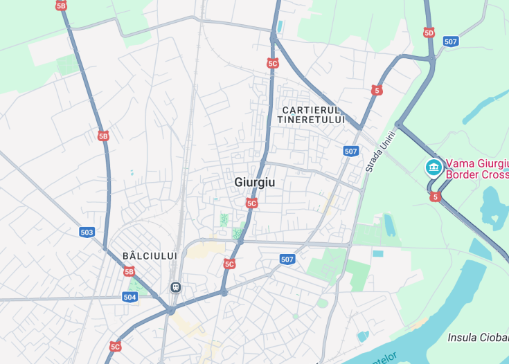 Map of Giurgiu, Romania