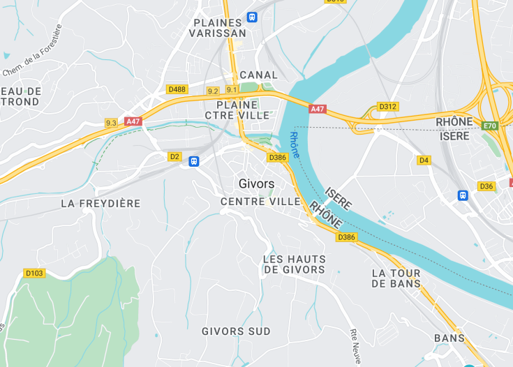 Map of Givors, France