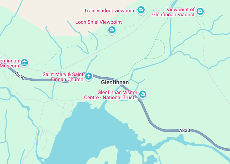 Map of Glenfinnan, Scotland (United Kingdom)