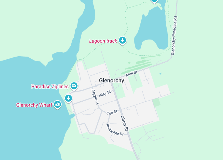 Map of Glenorchy, New Zealand