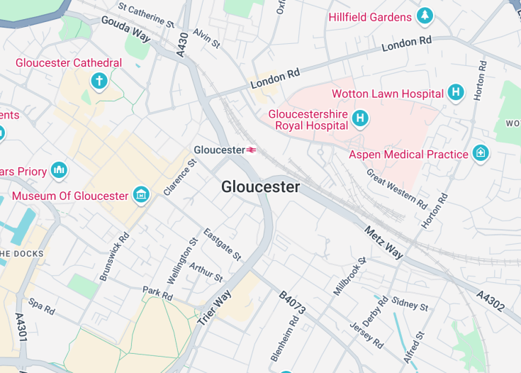 Map of Gloucester, Massachusetts (USA)