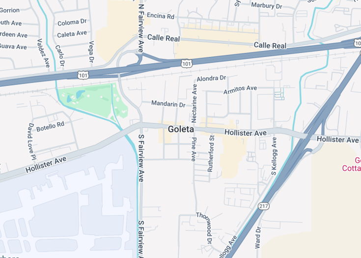 Map of Goleta, California (USA)