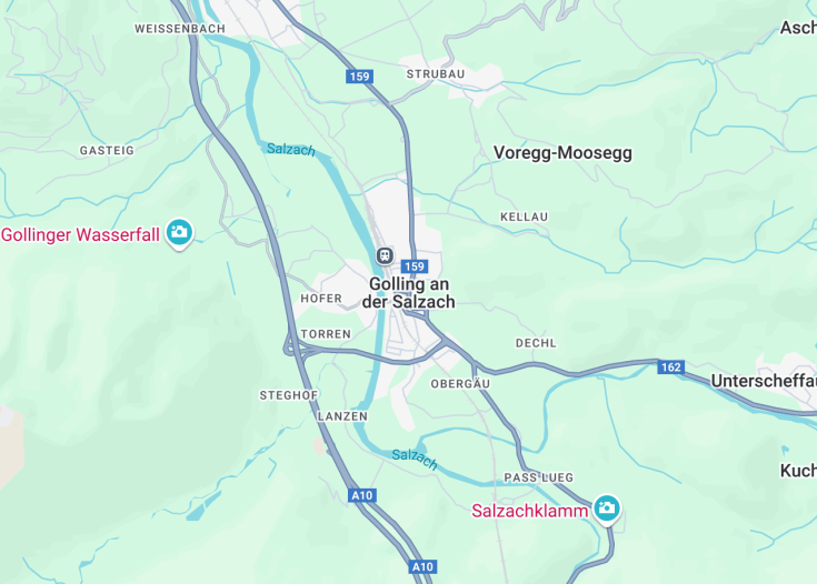 Map of Golling an der Salzach, Austria