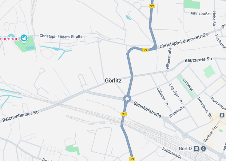 Map of Görlitz, Germany