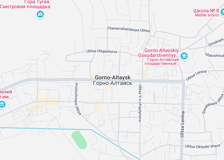 Map of Gorno-Altaysk, Russia