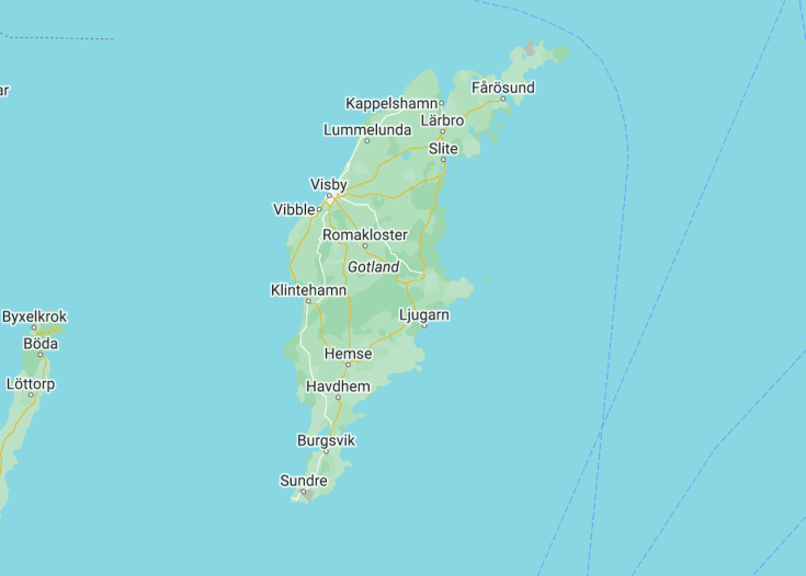 Map of Gotland (Sweden), 