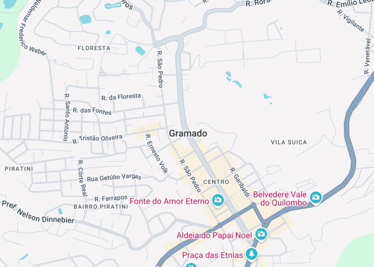 Map of Gramado, Brazil