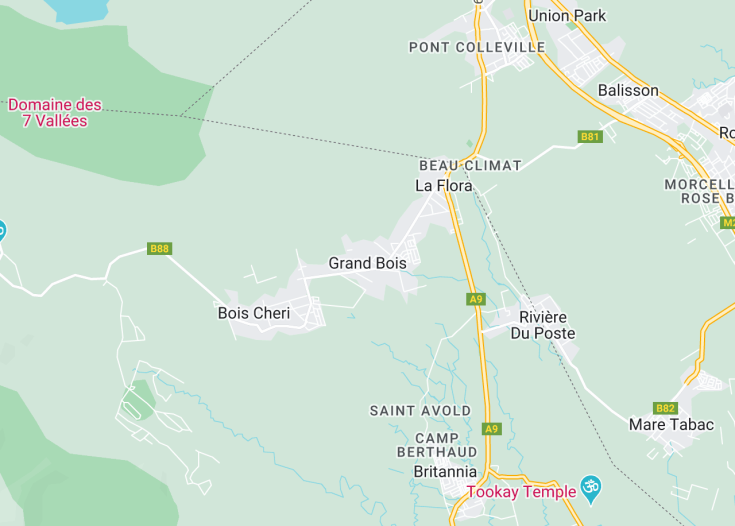 Map of Grand Bois, Mauritius