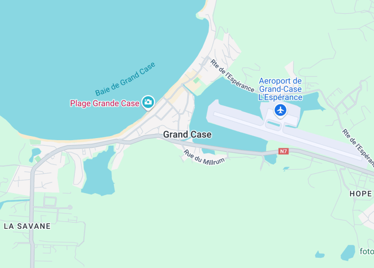 Map of Grand Case, Saint Martin (France)