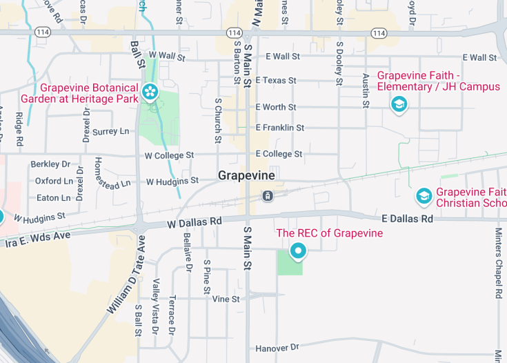 Map of Grapevine, Texas (USA)