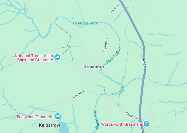 Map of Grasmere, England (United Kingdom)