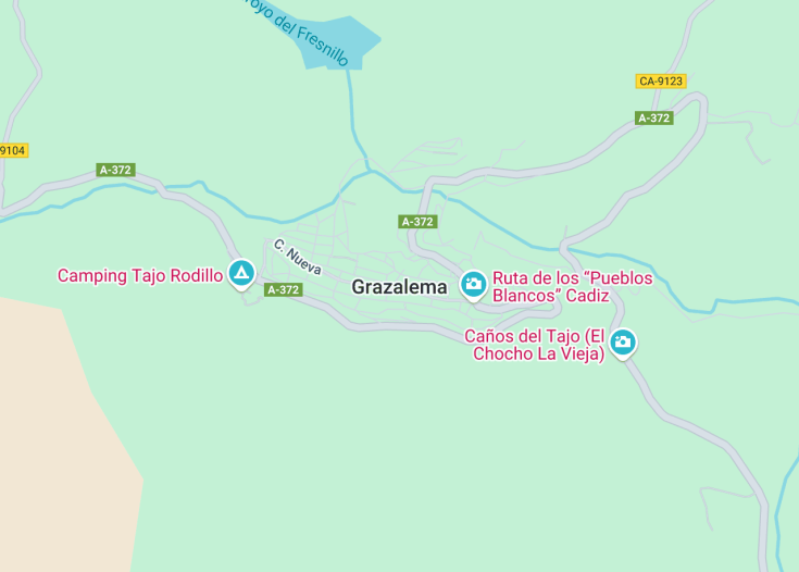 Map of Grazalema, Spain