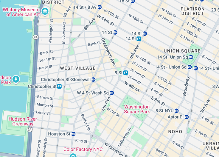 Map of Greenwich Village, Manhattan (New York City)