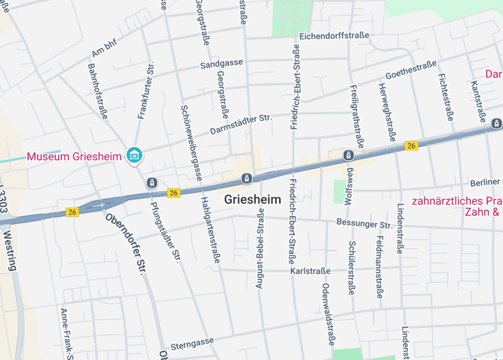 Map of Griesheim, Germany