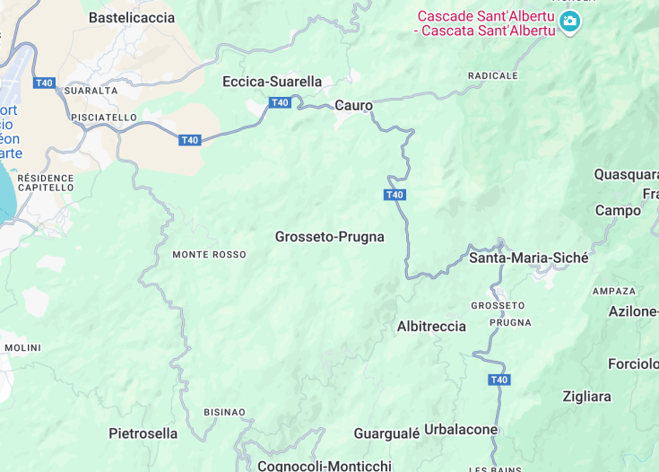 Map of Grosseto-Prugna (Porticcio), Corsica (France)