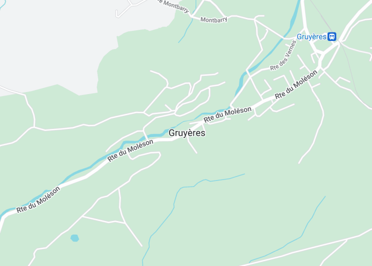 Map of Gruyères, Switzerland