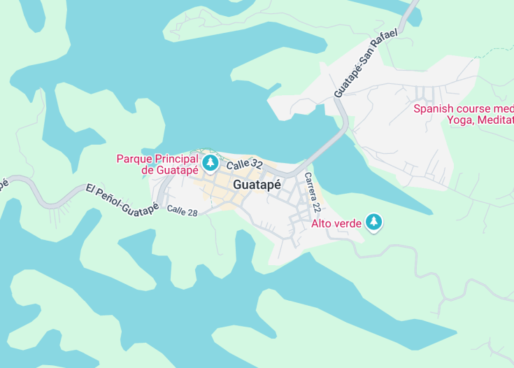 Map of Guatapé, Colombia