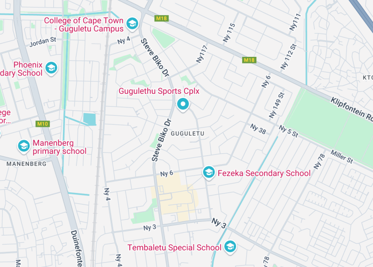 Map of Gugulethu, South Africa