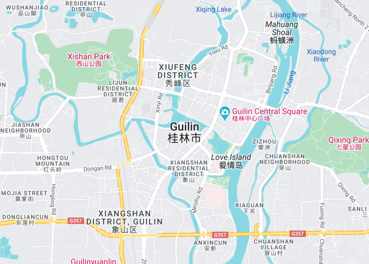 Map of Guilin, China