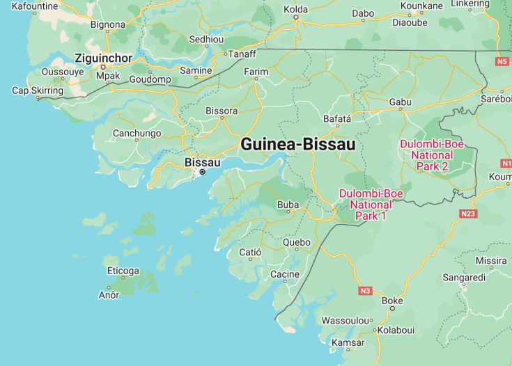 Map of Guinea-Bissau, 