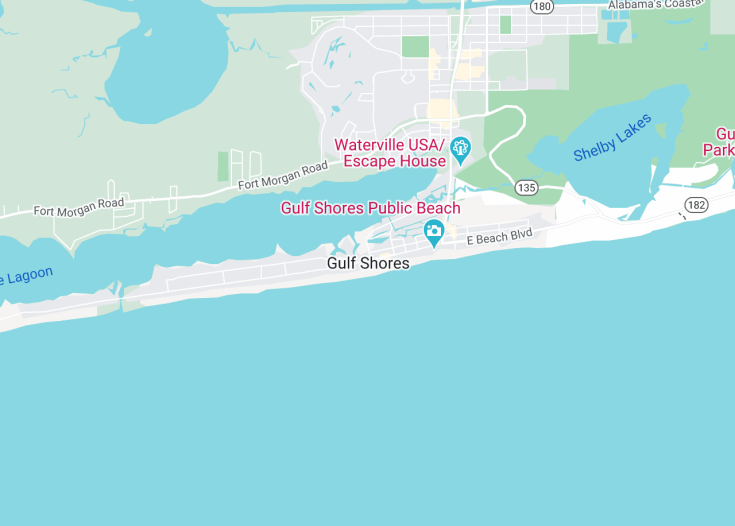 Map of Gulf Shores, Alabama (USA)