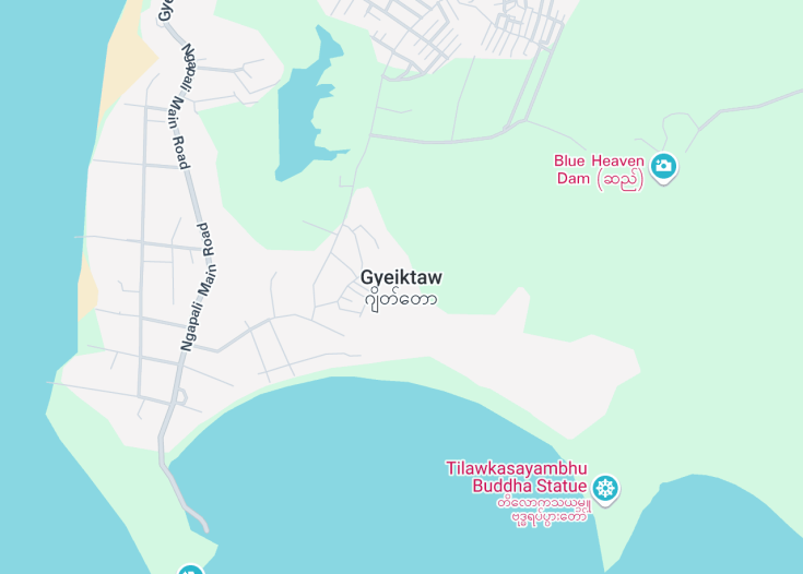 Map of Gyeiktaw, Myanmar